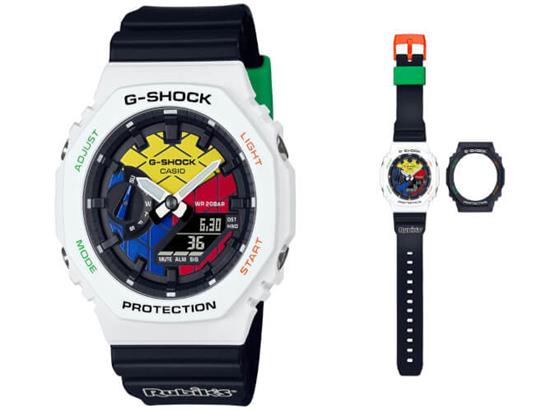 魔方x G-Shock GAE-2100RC-1A與標志性的80年代益智玩具的六種顏色